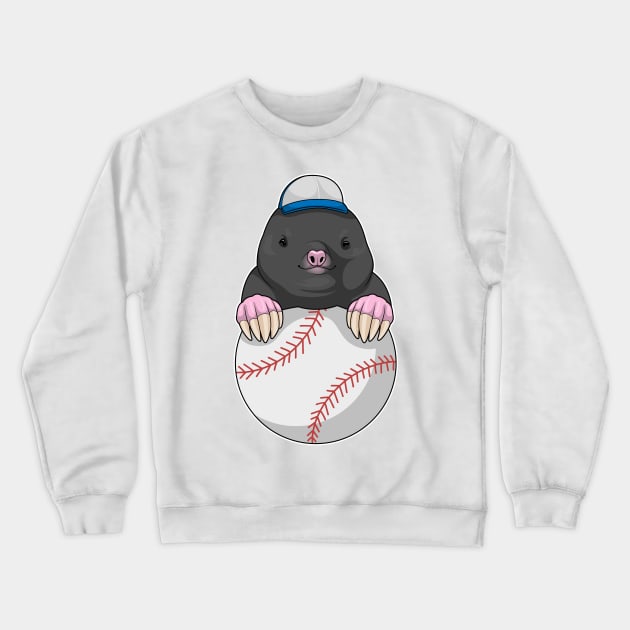 Mole Cap Baseball Crewneck Sweatshirt by Markus Schnabel